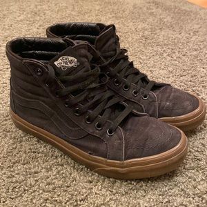 Black vans with gum sole